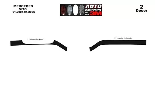 Mercedes Vito W639 01.2006 3M 3D Interior Dashboard Trim Kit Dash Trim Dekor 3-Parts