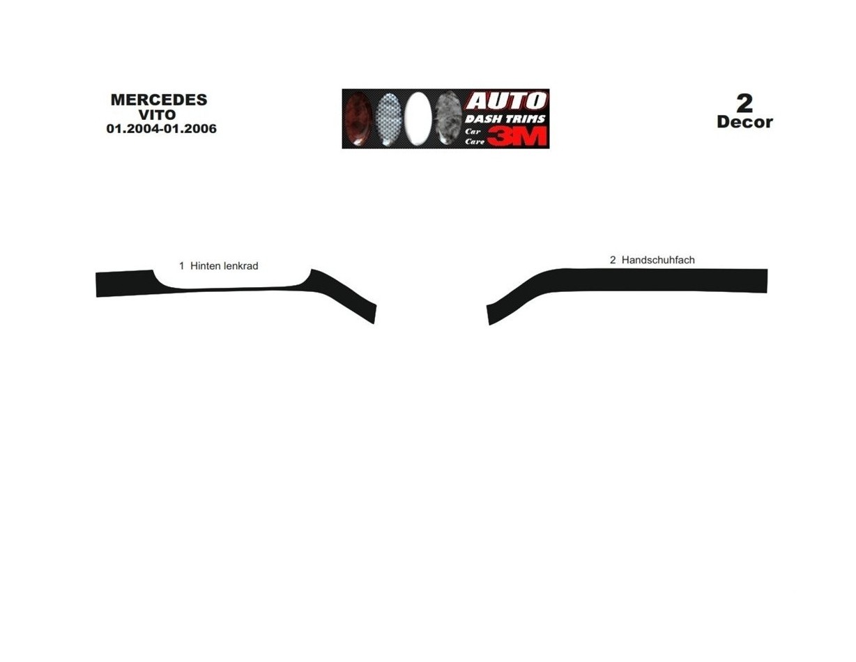Mercedes Vito W639 01.2006 3D Decor de carlinga su interior del coche 3-Partes