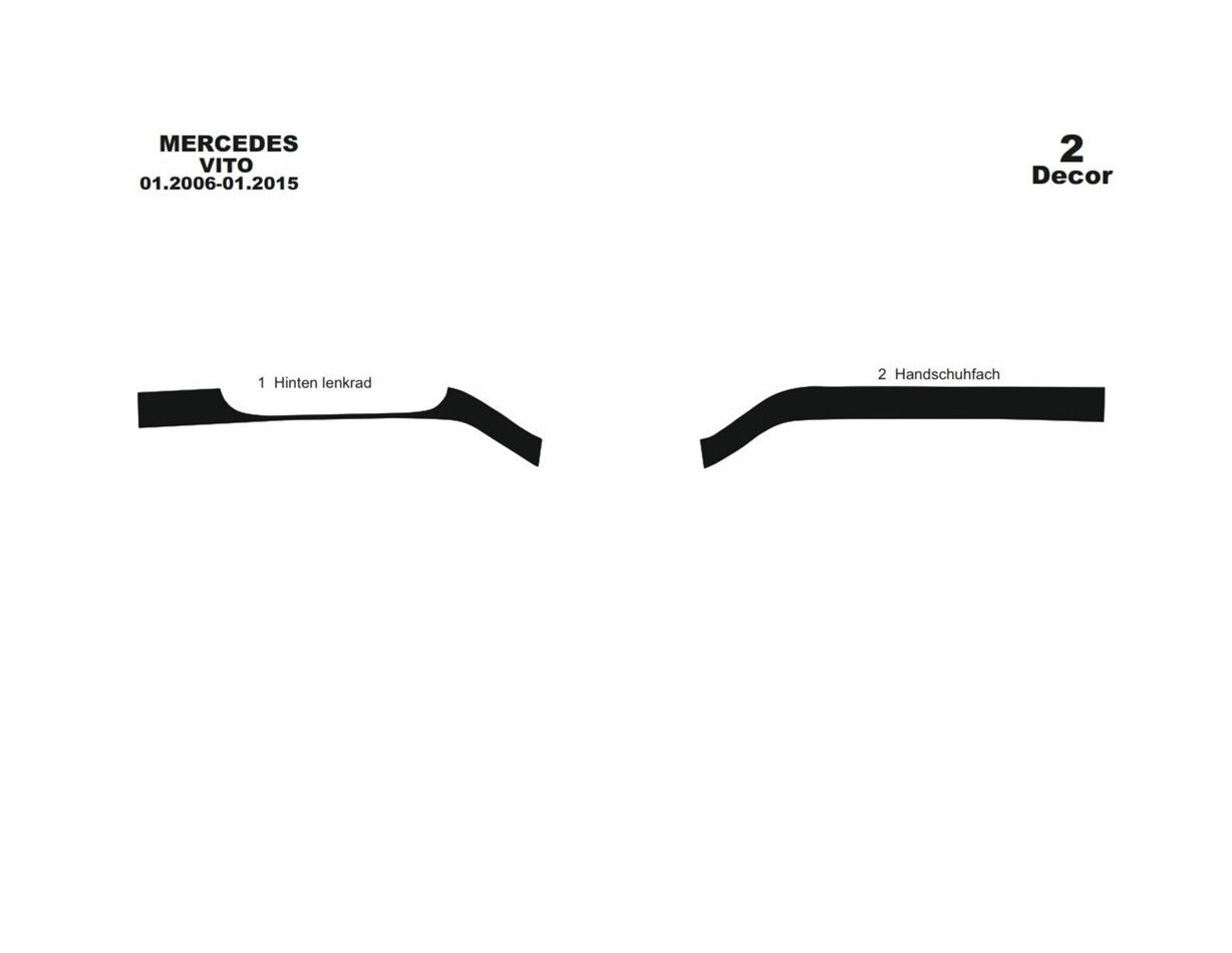 Mercedes Vito W639 01.2006 3M 3D Interior Dashboard Trim Kit Dash Trim Dekor 3-Parts