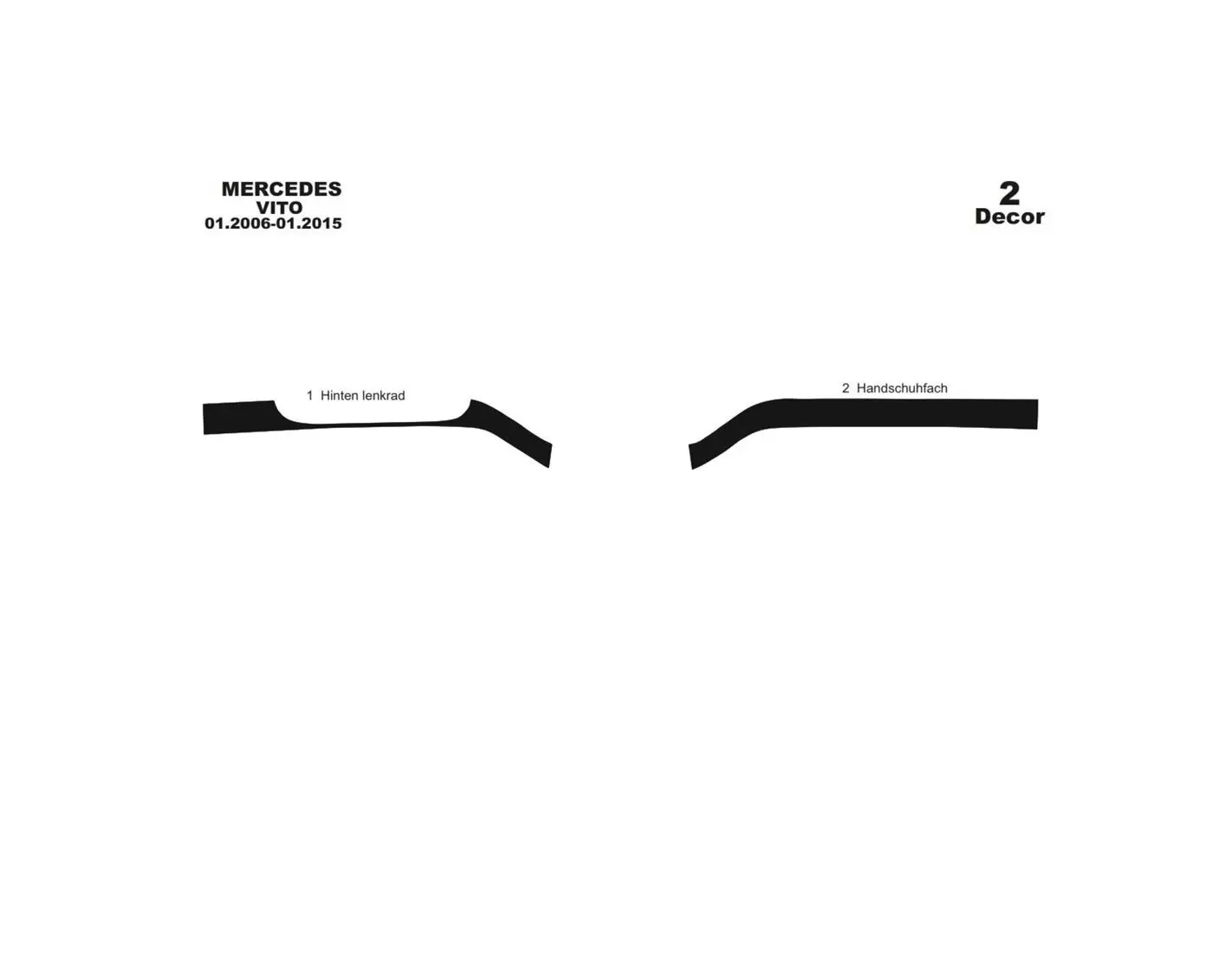 Mercedes Vito W639 01.2006 3M 3D Interior Dashboard Trim Kit Dash Trim Dekor 3-Parts