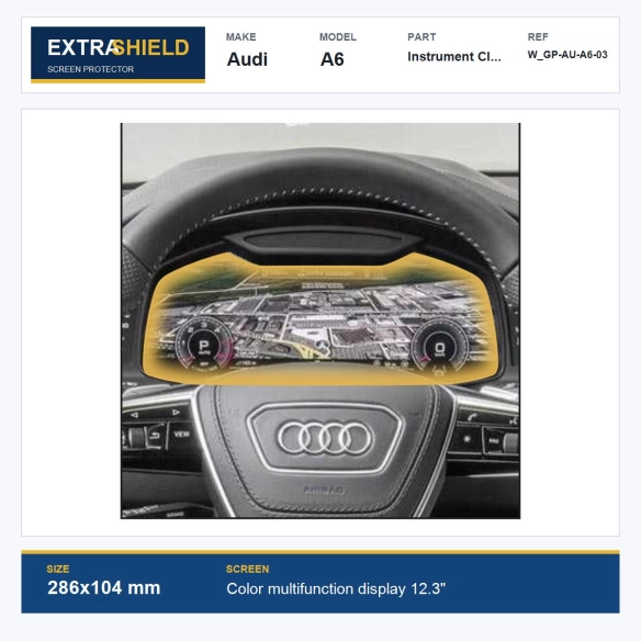 Audi A6 Instrument Cluster ExtraShield Screen Protector