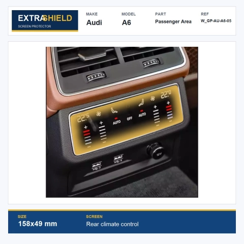 Audi A6 Passenger Area ExtraShield Screen Protector