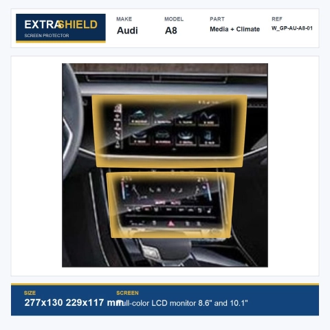 Audi A8 Media + Climate ExtraShield Screen Protector