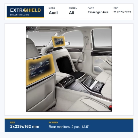 Audi A8 Passenger Area ExtraShield Screen Protector