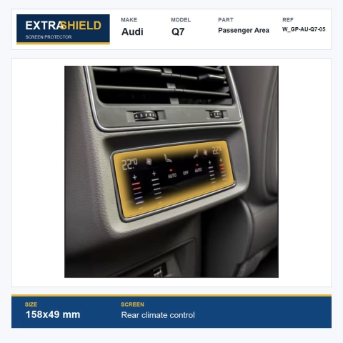 Audi Q7 Passenger Area ExtraShield Screen Protector