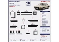Peugeot 505 1981-1987 kit salpicadero 3D, 18 piezas