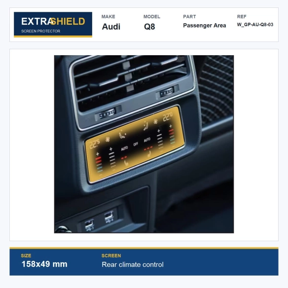 Audi Q8 Passenger Area ExtraShield Screen Protector