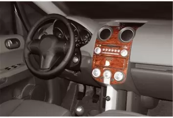 Mitsubishi Colt 05.04-12.07 3D Decor de carlinga su interior del coche 4-Partes