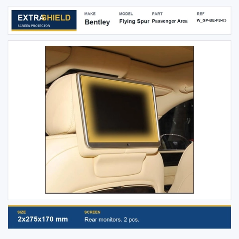 Bentley Flying Spur Passenger Area ExtraShield Screen Protector