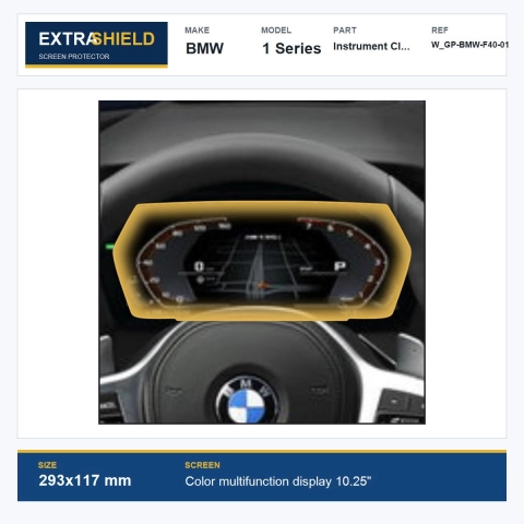 BMW 1 Series Instrument Cluster ExtraShield Screen Protector