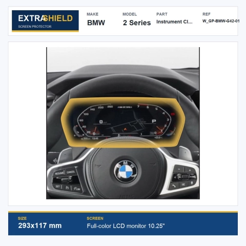 BMW 2 Series Instrument Cluster ExtraShield Screen Protector
