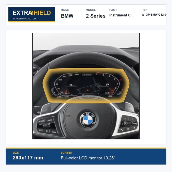 BMW 2 Series Instrument Cluster ExtraShield Screen Protector