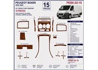 Peugeot Boxer 2002-2006 kit cruscotto 3D, 15 pezzi