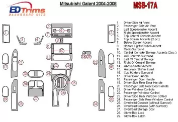 Mitsubishi Galant 2004-2008 With 6 CD Changer Decor de carlinga su interior
