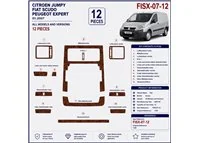 Peugeot Expert 2007+ 3D dashboard trim kit, 12 parts