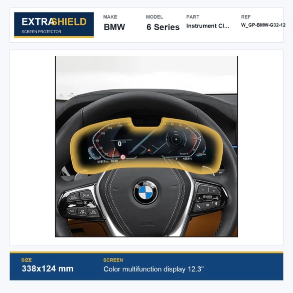 BMW 6 Series Instrument Cluster ExtraShield Screen Protector