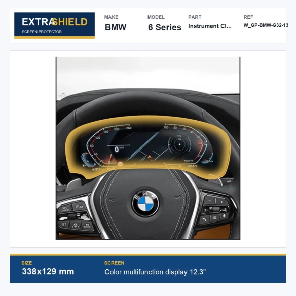 BMW 6 Series Instrument Cluster ExtraShield Screen Protector
