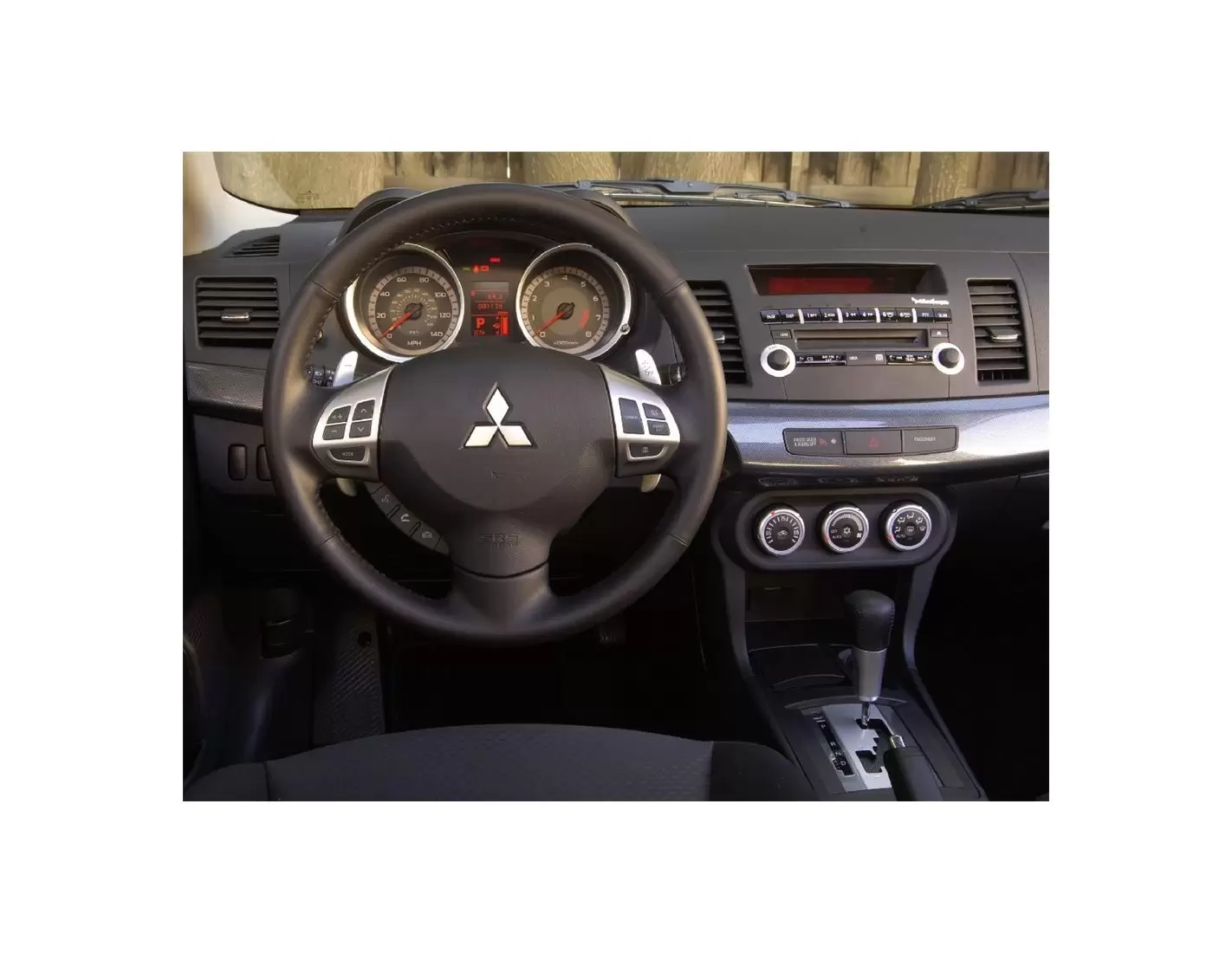 Mitsubishi Lancer CY2A–CZ4A 01.2010 3M 3D Interior Dashboard Trim Kit Dash Trim Dekor 9-Parts