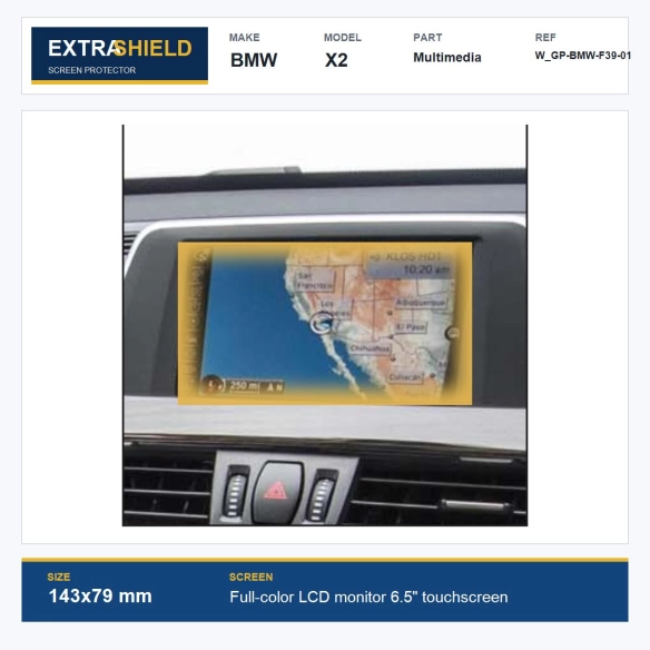 BMW X2 Multimedia ExtraShield Screen Protector