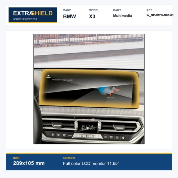 BMW X3 Multimedia ExtraShield Screen Protector