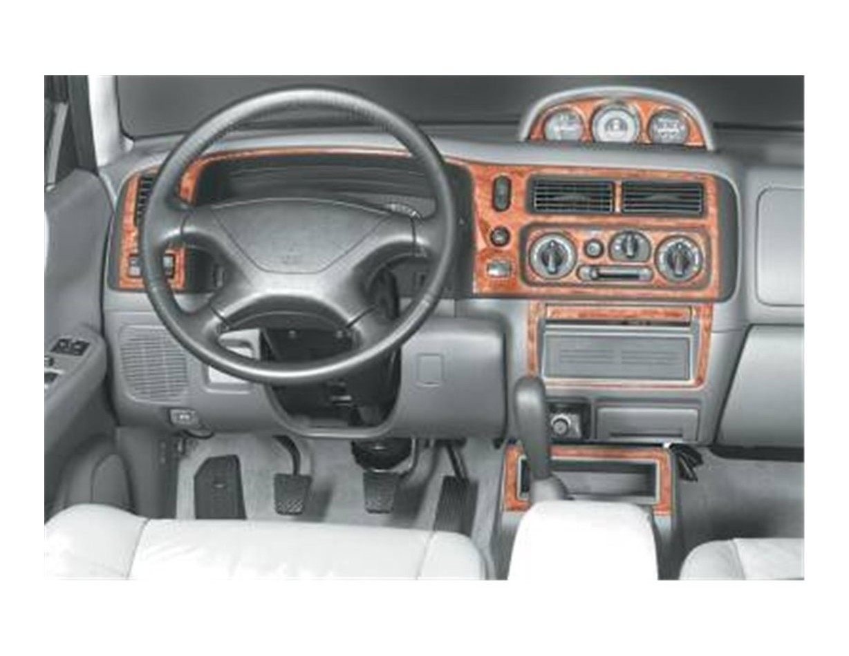 Mitsubishi Pajero Sport 11.98-04.02 3M 3D Interior Dashboard Trim Kit Dash Trim Dekor 12-Parts