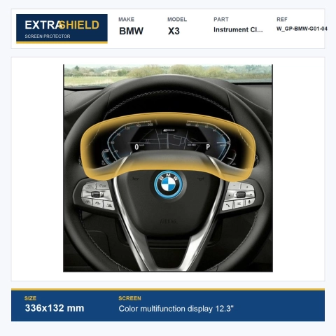 BMW X3 Instrument Cluster ExtraShield Screen Protector