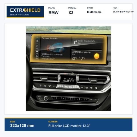 BMW X3 Multimedia ExtraShield Screen Protector