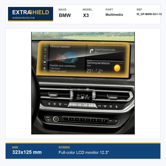 BMW X3 Multimedia ExtraShield Screen Protector