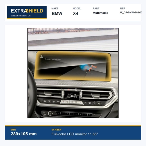 BMW X4 Multimedia ExtraShield Screen Protector