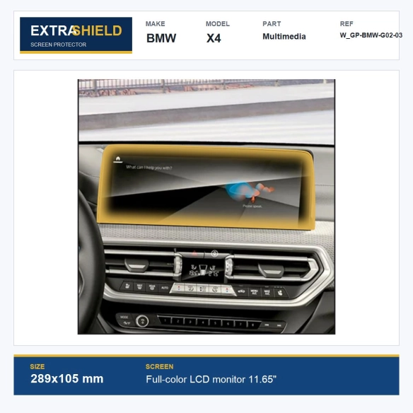 BMW X4 Multimedia ExtraShield Screen Protector
