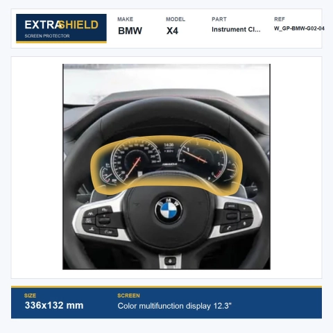 BMW X4 Instrument Cluster ExtraShield Screen Protector