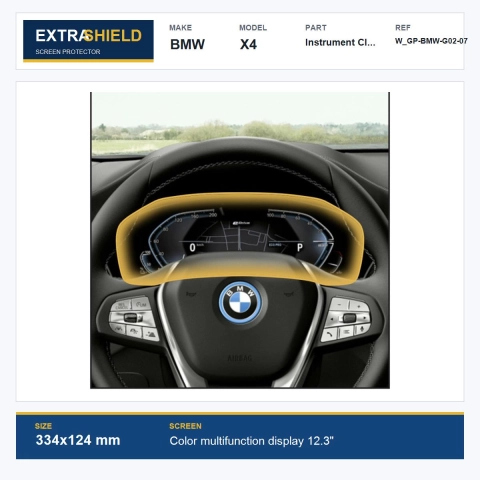 BMW X4 Instrument Cluster ExtraShield Screen Protector
