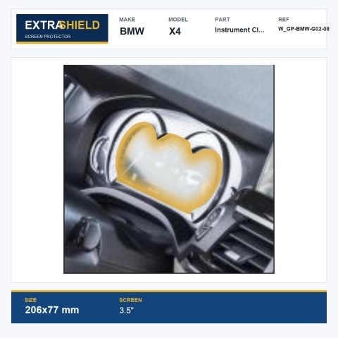 BMW X4 Instrument Cluster ExtraShield Screen Protector