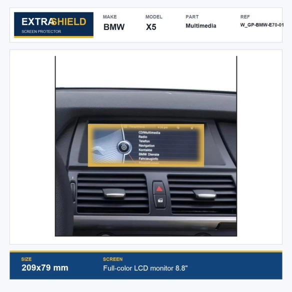 BMW X5 Multimedia ExtraShield Screen Protector