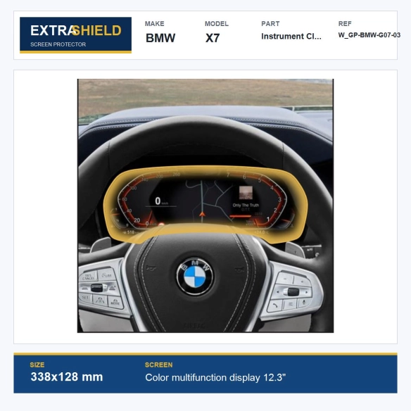 BMW X7 Instrument Cluster ExtraShield Screen Protector