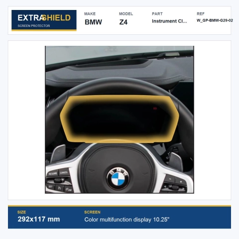 BMW Z4 Instrument Cluster ExtraShield Screen Protector