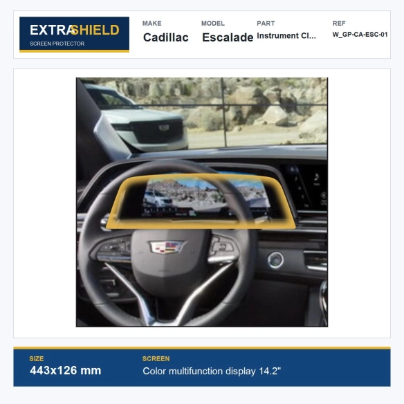 Cadillac Escalade Instrument Cluster ExtraShield Screen Protector