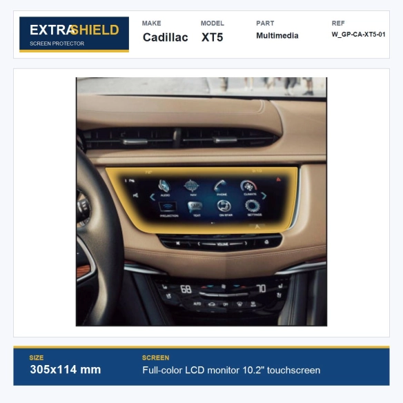 Cadillac XT5 Multimedia ExtraShield Screen Protector