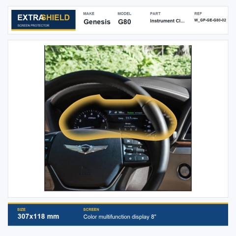 Genesis G80 Instrument Cluster ExtraShield Screen Protector