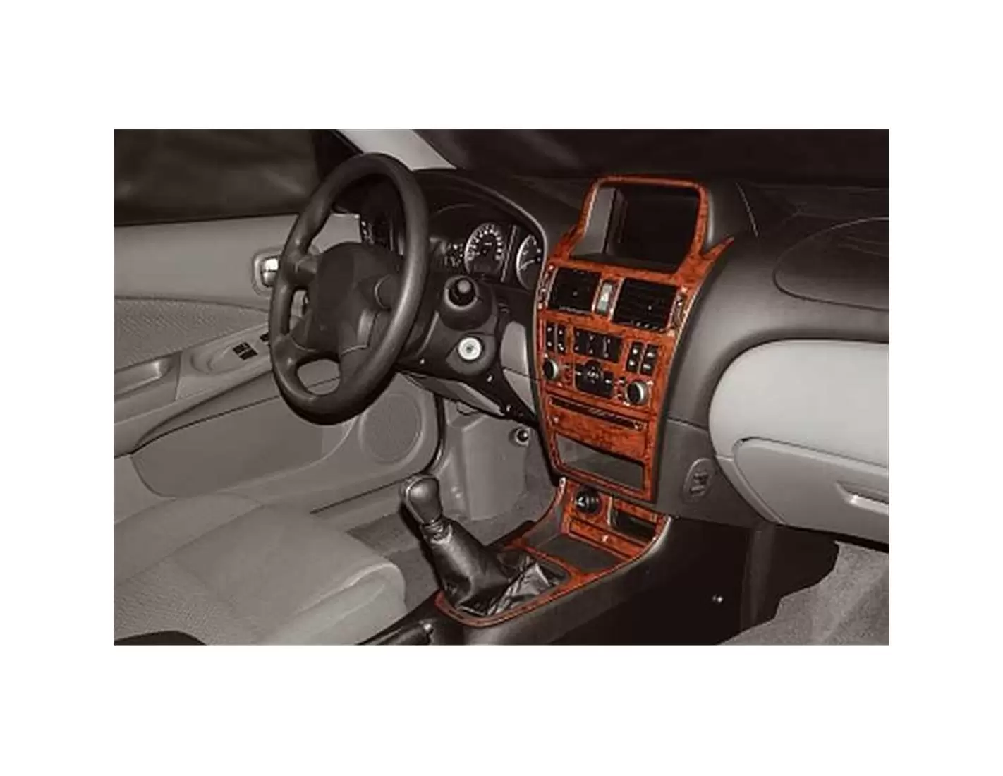 Nissan Almera 03.03-12.08 3D Decor de carlinga su interior del coche 15-Partes
