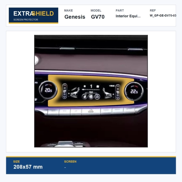 Genesis GV70 Interior Equipment ExtraShield Screen Protector