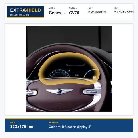 Genesis GV70 Instrument Cluster ExtraShield Screen Protector