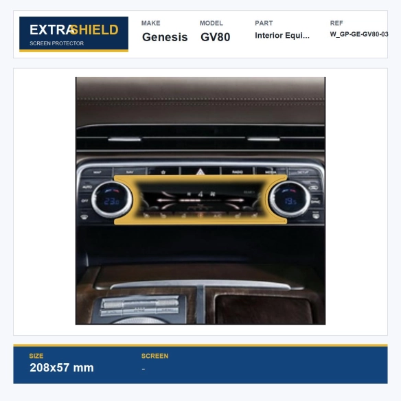 Genesis GV80 Interior Equipment ExtraShield Screen Protector