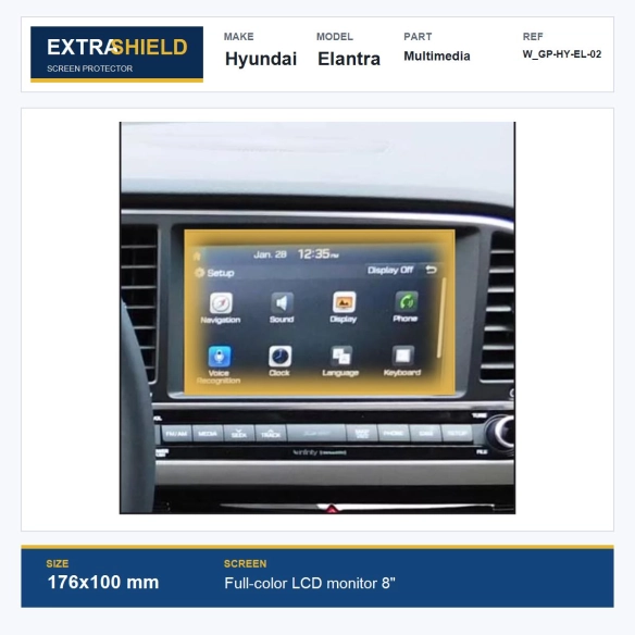 Hyundai Elantra Multimedia ExtraShield Screen Protector
