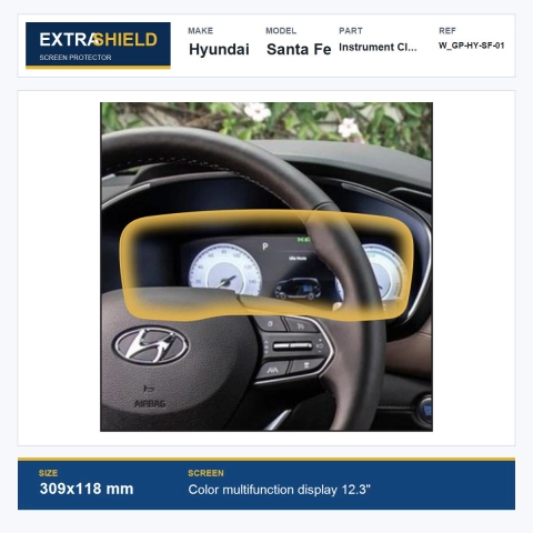 Hyundai Santa Fe Instrument Cluster ExtraShield Screen Protector