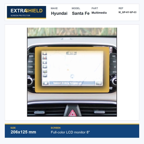 Hyundai Santa Fe Multimedia ExtraShield Screen Protector