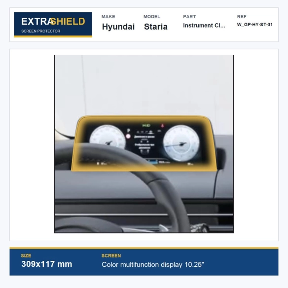 Hyundai Staria Instrument Cluster ExtraShield Screen Protector