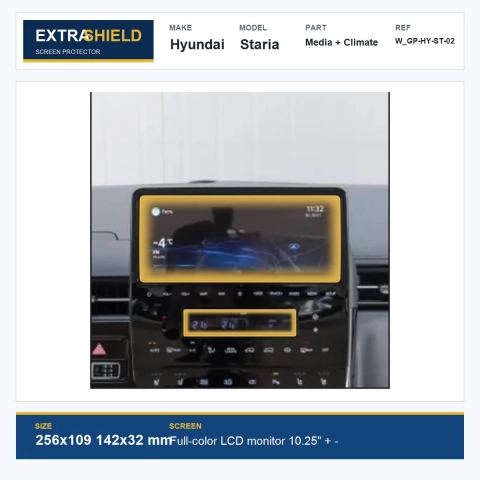 Hyundai Staria Media + Climate ExtraShield Screen Protector