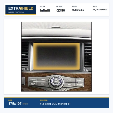 Infiniti QX80 Multimedia ExtraShield Screen Protector