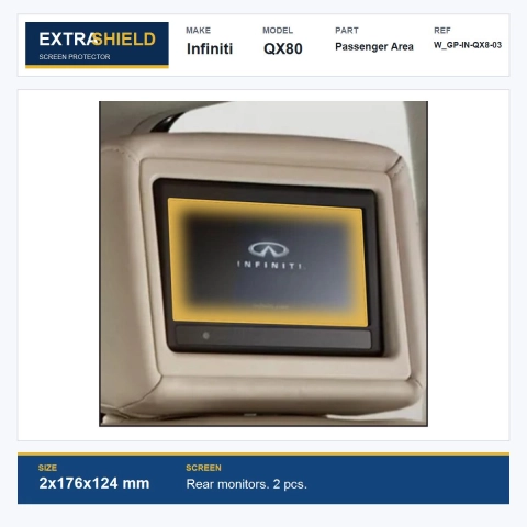 Infiniti QX80 Passenger Area ExtraShield Screen Protector